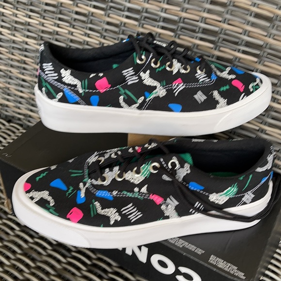 Converse Skid Grip CVO OX Archive Print - Black/Court Green/White MEN`S - Picture 11 of 16